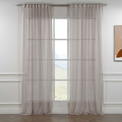 Panneaux de rideaux extra-longs transparents