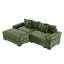 Canapé modulaire en velours côtelé avec méridienne Olive-481202340