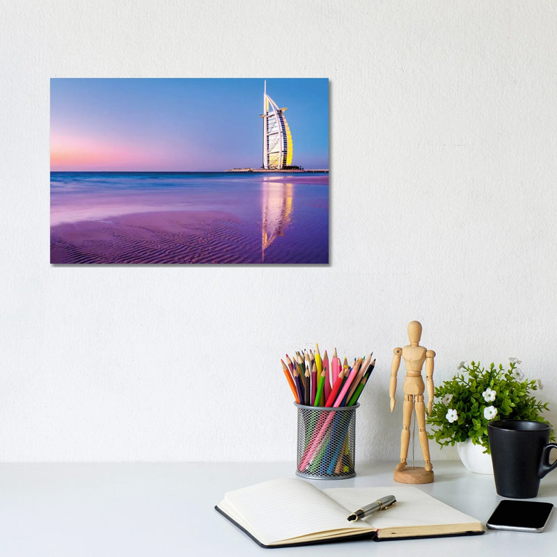 Burj Al Arab Jumeirah III 1 Piece Wall Art on Canvas, 20.32 cm H x 30.48 cm W, Canvas
