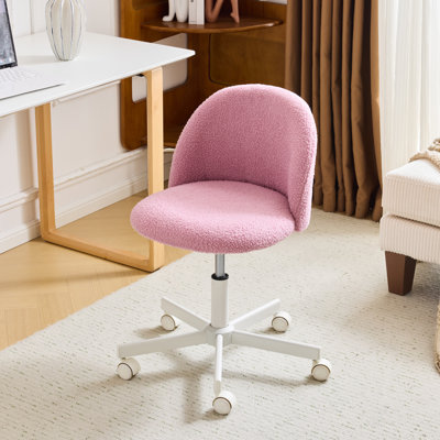 Randelle 21.85" W Teddy Fabric Swivel Task Chair 