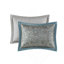 Ensemble de couvre-lit luxueux en jacquard avec taies décoratives assorties et coussins décoratifs, hypoallergénique et lavable à la machine, bleu sarcelle-119071393
