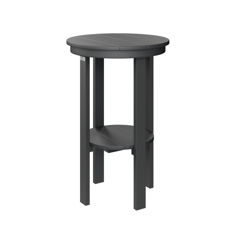 Outdoor Round End Bar Table, Black