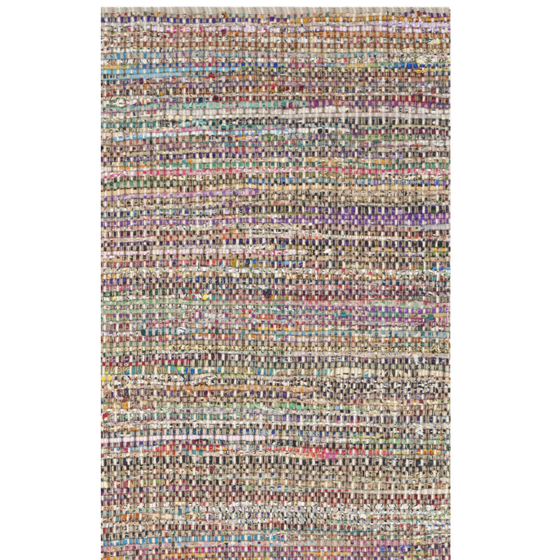 Hammd Hand Tufted Cotton Abstract Rug, Rectangle 5' x 8'