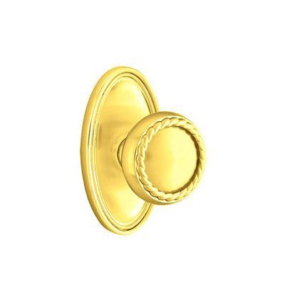 Ensemble de boutons d'intimité Emtek avec bouton ovale Roestte et corde