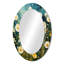 Teal blanc Buttercups Buttercup Meadow - miroir décoratif décoratif Buttercups, miroir bleu sarcelle, impression sur métal-121387255-121387886