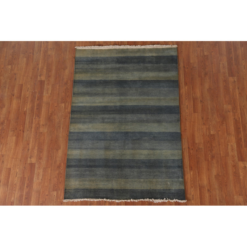 Striped Gabbeh Oriental Area Rug 4x6