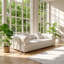 Canapé-lit modulaire pliable en polyester crème L 78,7 po x P 39,3 po x H 25,5 po ZS