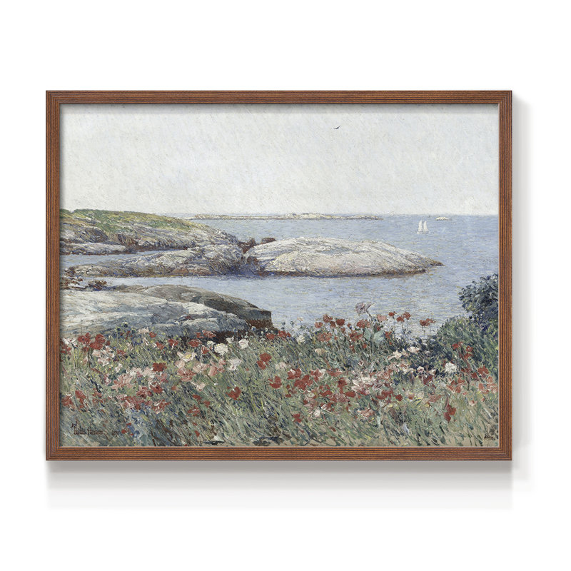 Paysages rétro-Dccci-reproduction encadrée, H 16 po x l 20 po, Noyer