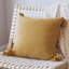 Taie d'oreiller tricotée avec frange 100% coton Housse de coussin carré-874214934-874214935