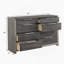 Commode en bois avec 8 tiroirs de rangement pour la chambre à coucher