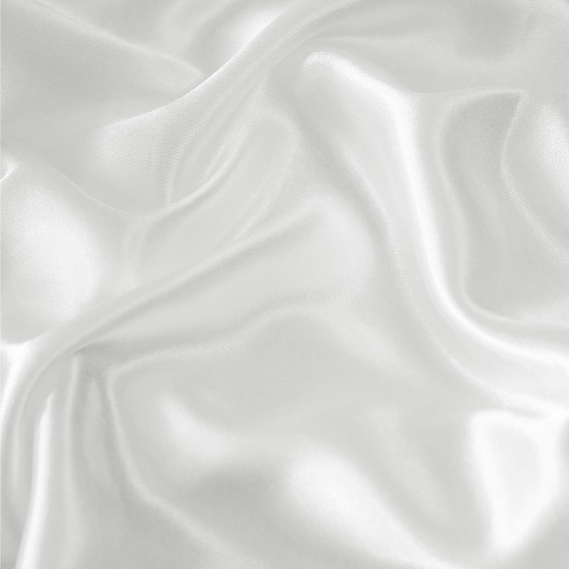 Ensemble de literie pour lit simple de 3 pièces avec draps en satin, drap-housse de 15 po de profondeur, drap plat et 1 taie d'oreiller, doux au beurre, bon pour les cheveux et la peau (blanc pur)