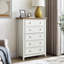 Commode 5 tiroirs beige - Organisateur de commode pour économiser de l'espace