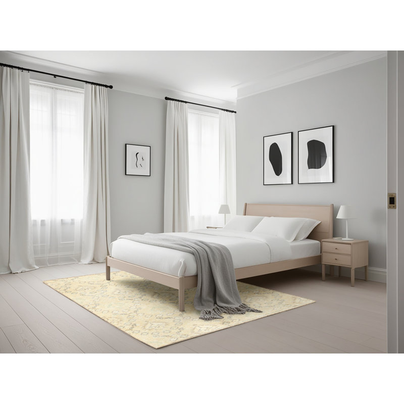 Tapis beige contemporain Ottello, Rectangle 5 pi x 7 pi