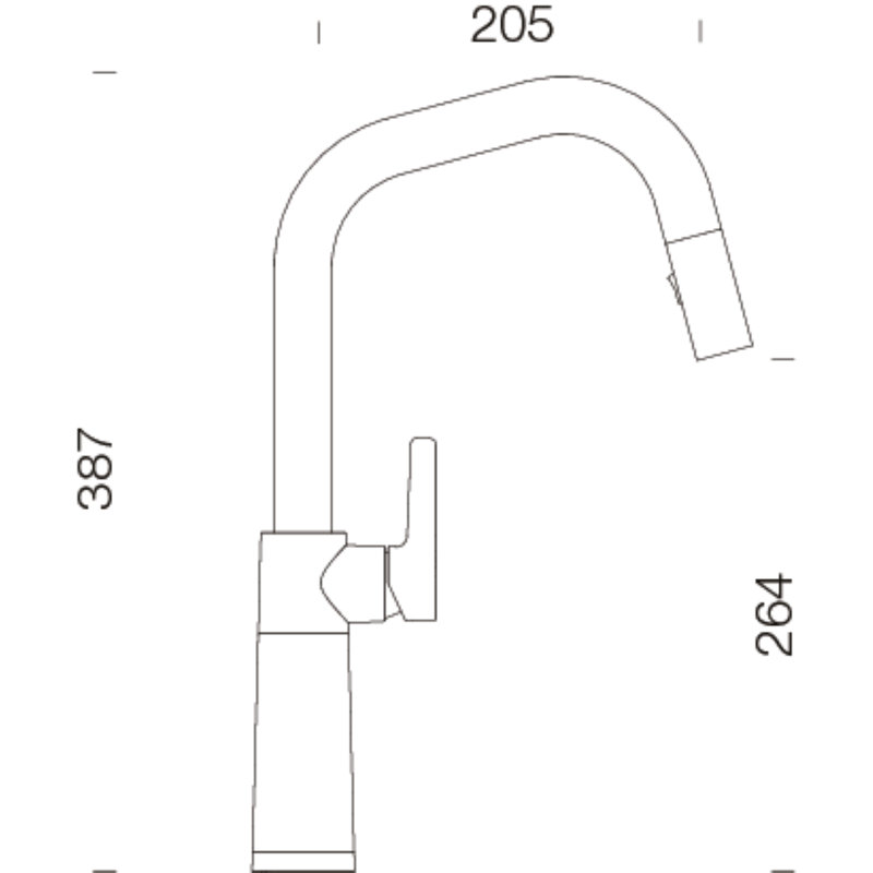 High Pressure Cristadur Pull Out Single Lever Monobloc Tap, Day