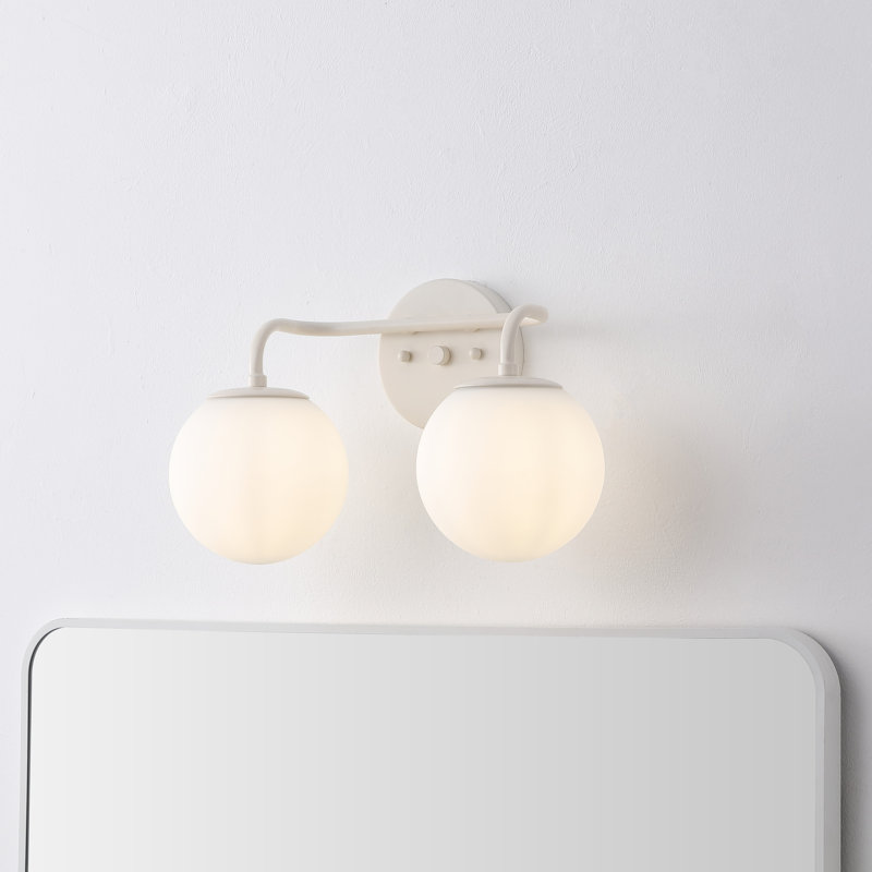 Meuble-lavabo contemporain 2 lumières Louis, Deux lumières, Amande