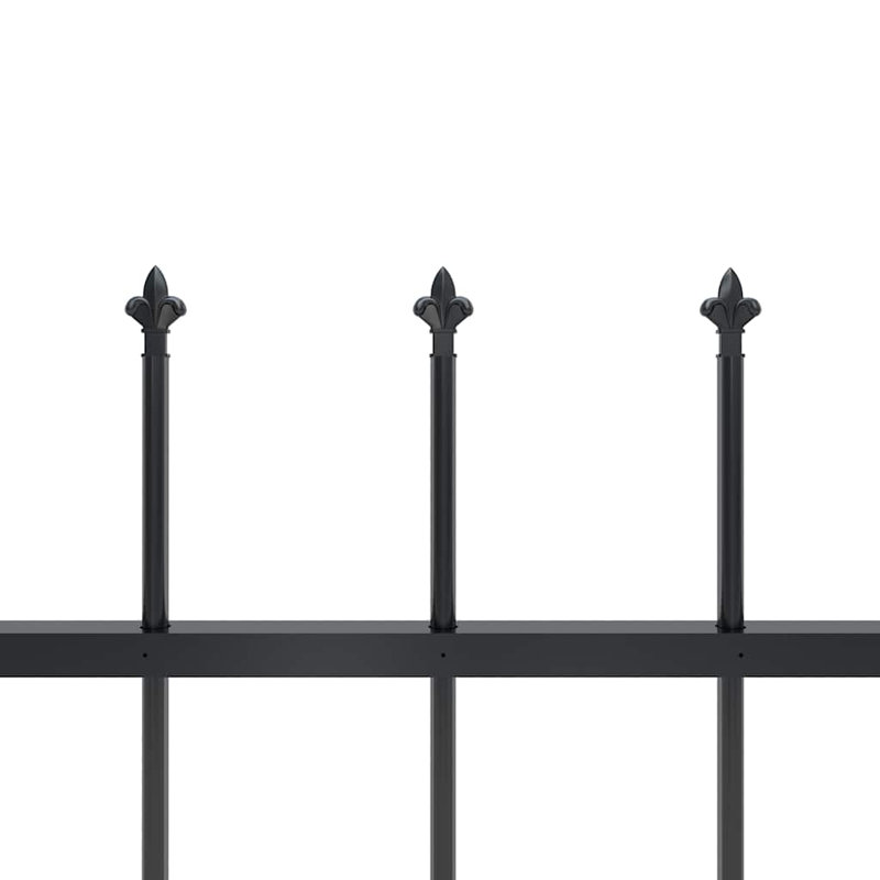 Raziya 2D Garden Picket Fence Panel, 0.6m H x 1.8m W
