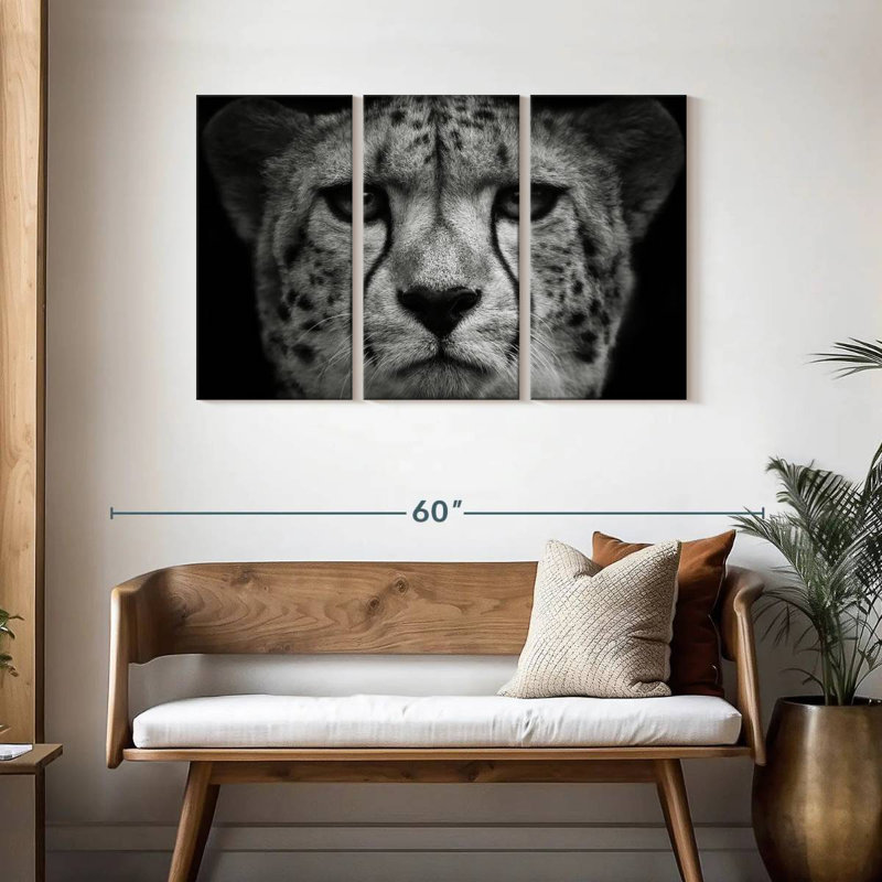 Portrait de chat sauvage Brampt, H 28 po x l 45 po