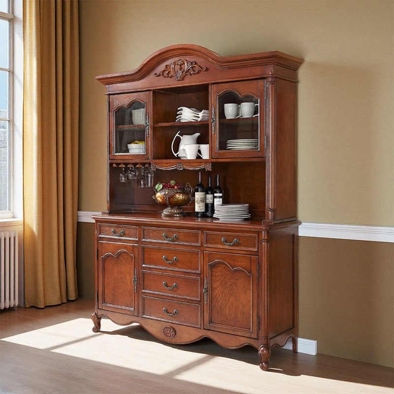 60-inch Solid Rubberwood Standard Pantry Cabinet