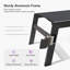 Structure d'extérieur surdimensionnée en aluminium pour chaise longue de piscine avec table d'appoint et roues-1454203799