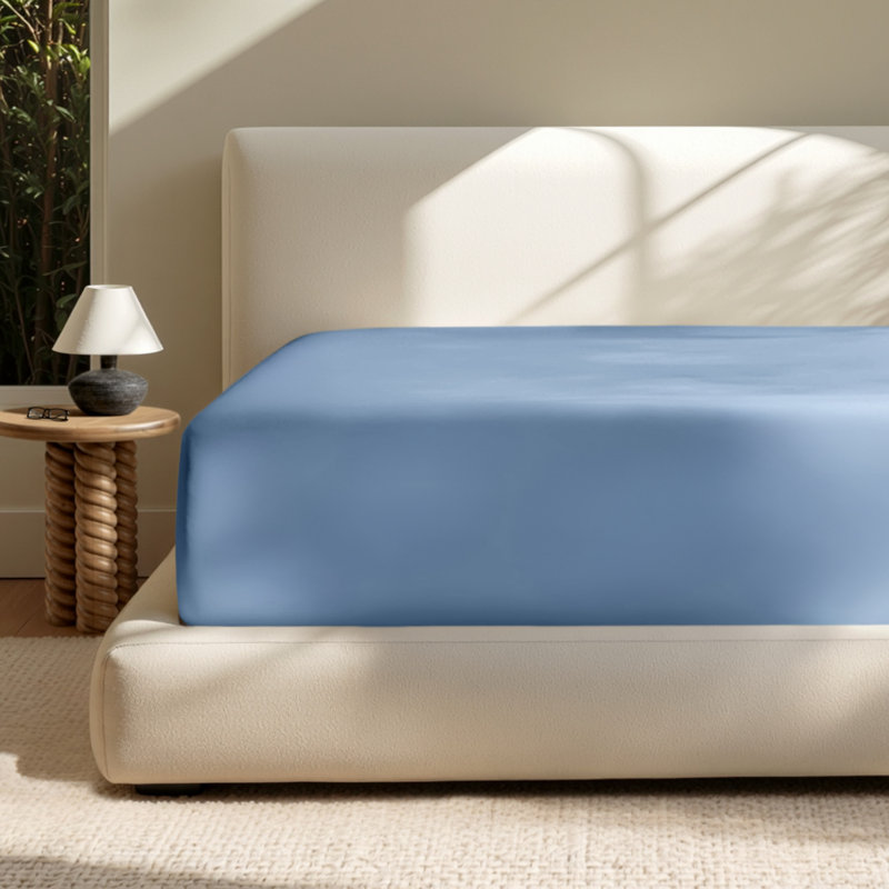 Extra Deep Microfiber Fitted Sheet, King Fitted Sheet, Coronet Blue