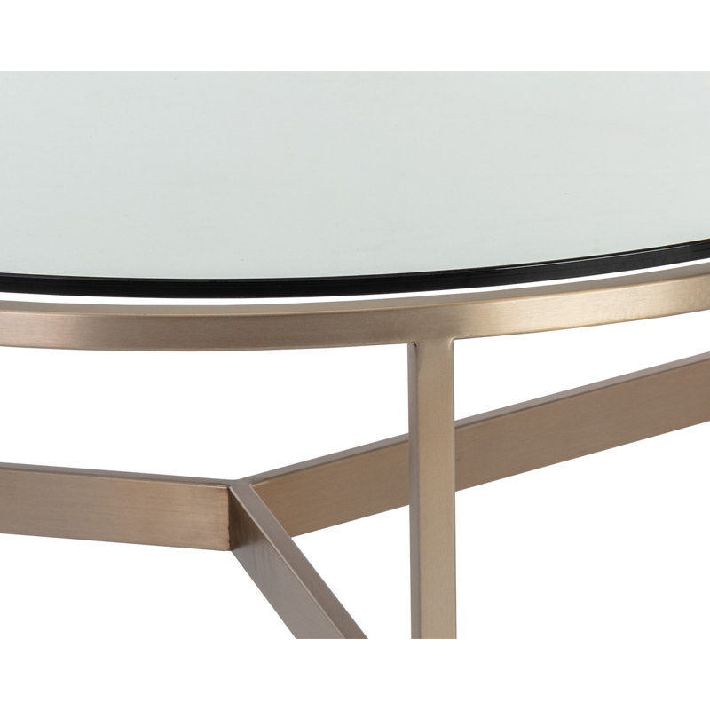 FLATO COFFEE TABLE - ANTIQUE BRASS - Gold