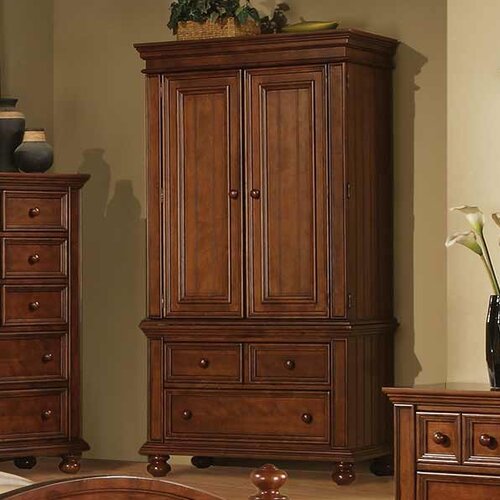 Solid Wood Wood Armoires & Wardrobes You'll Love | Wayfair