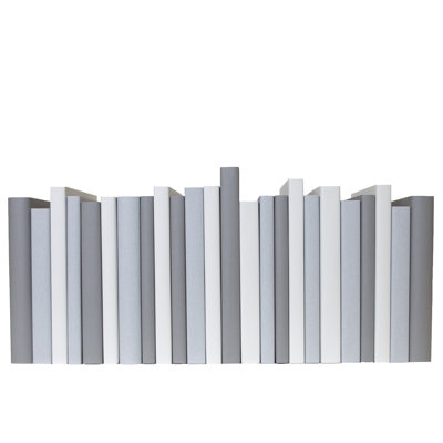 Decorative Books - Granite Oversized Paper Wrapped Books - Grey Books By The Foot