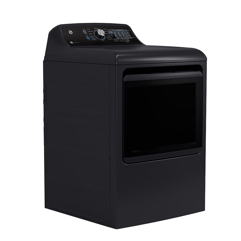 Ge 7,4 pieds cubes Sécheuse électrique à chargement par le haut avec cycle Sanifresh - gris diamant