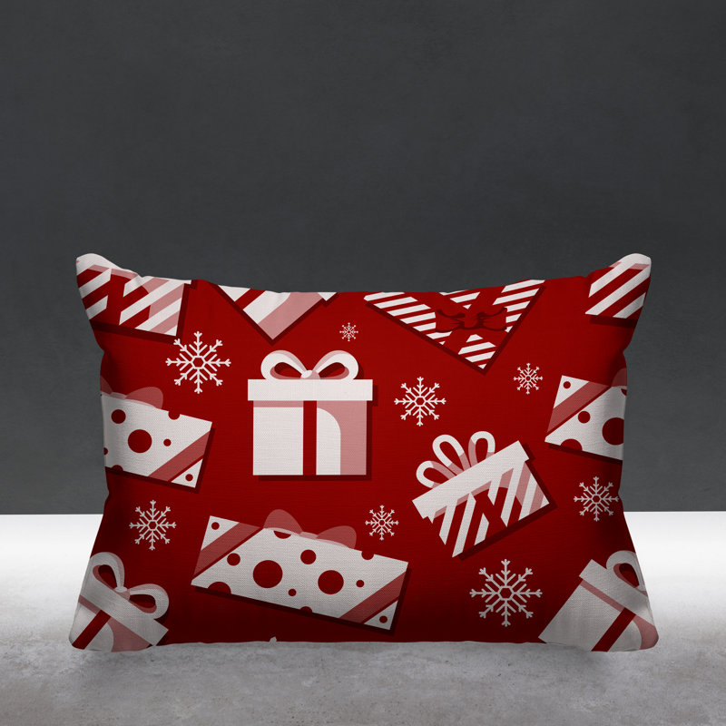 Coussin intérieur / extérieur Christmas Gift, Rouge