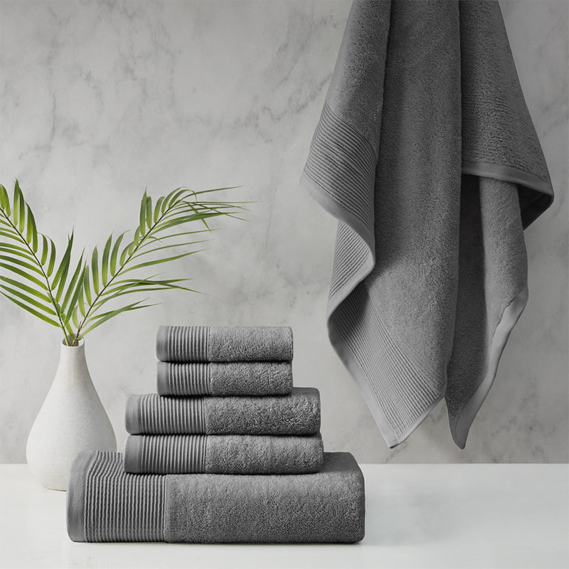 Serviette de bain, Gris anthracite