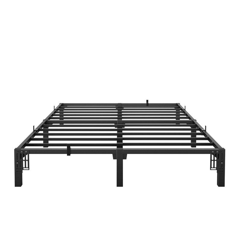 10 Inch King Size Metal Platform Bed Frame No Screws Needed Heavy Duty 800 Lbs Capacity Reinforced Iron Slats And Legs Tool Free Assembly No Box Spring Required