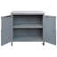 Îlot de cuisine extérieur avec tablette latérale, chariot de barbecue extérieur avec armoire de rangement-128131334