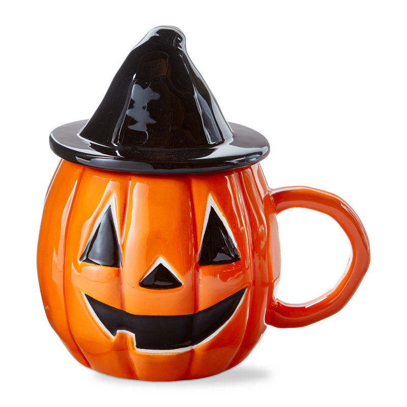 Jack-O-Lantern Lidded Coffee Mug