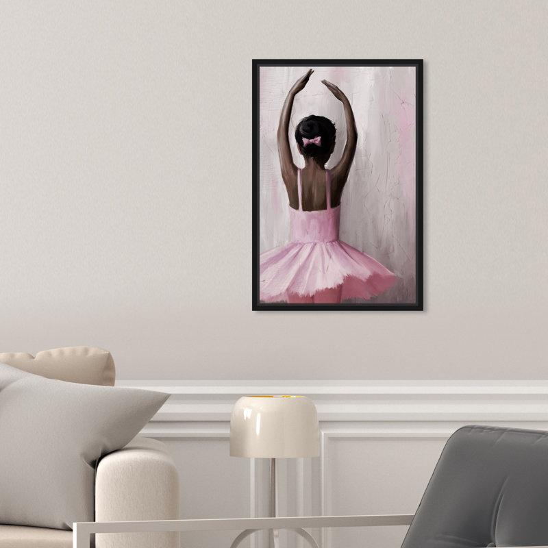 Apprendre le ballet - Impression sur toile, Cadre noir, H 15 po x l 10 po