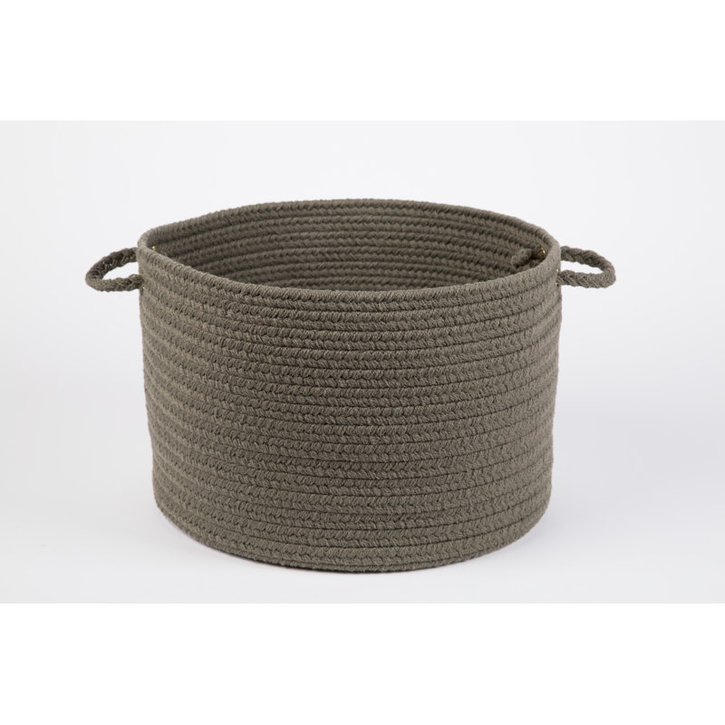August Grove® Smyth Fabric Decorative Basket, Moonstone