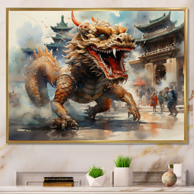 Snead China Art Golden Dragon I sur impression sur toile