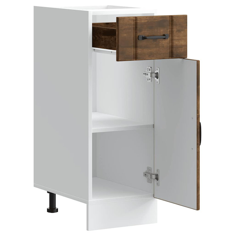 Kitchen Base Cabinet Lucca Engineered Wood, Smoked Oak