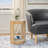 Ayona Beige Capiz And Wood Side Table