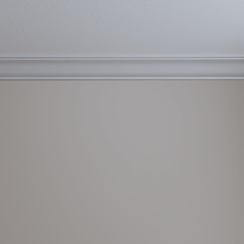 Primed White Polyurethane Smooth Crown Moulding 94.5"