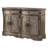 Menlo 68''L 2-Drawer Server with Marble Top in Antique Silver