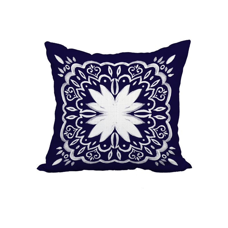 Housse de coussin carré cubique et insert, 18 po x 18 po, Bleu