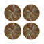 Pheasant Feathers Vegan Leather Round Pebble Placemat-1246054992