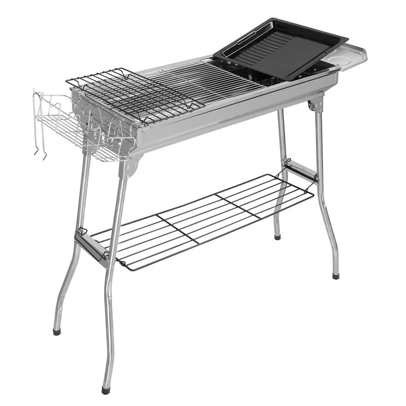 Barbecue au charbon portatif en acier inoxydable de 39 po Winado