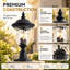 Stained Glass Pier Mount Light Post Lantern