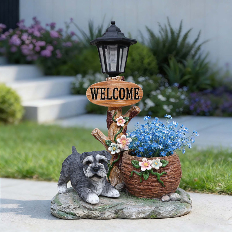 Statue jardinière Schnauzer