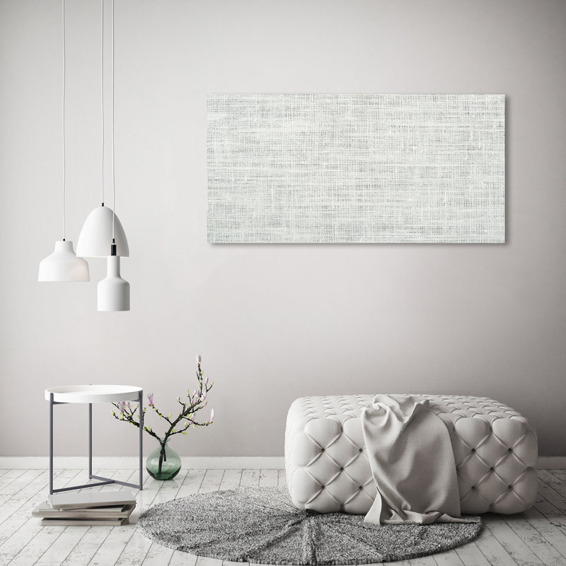 White Linen Canvas - Wrapped Canvas Print