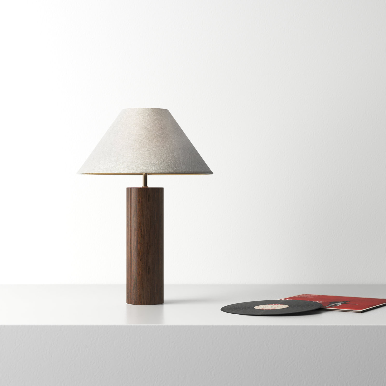 Starr Solid Wood Table Lamp, Brown