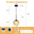 1-Light Pendant Light with Threaded Lampshade for Kitchen Island-548358881