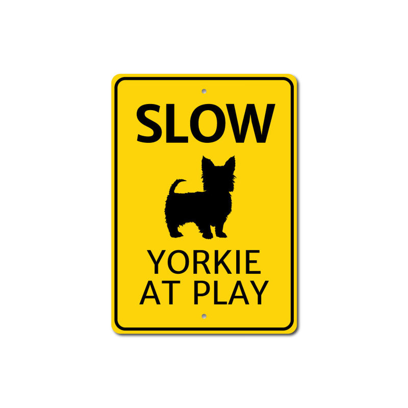 Plaque en aluminium Slow Dog, H 18 po x l 12 po x P 0,06 po