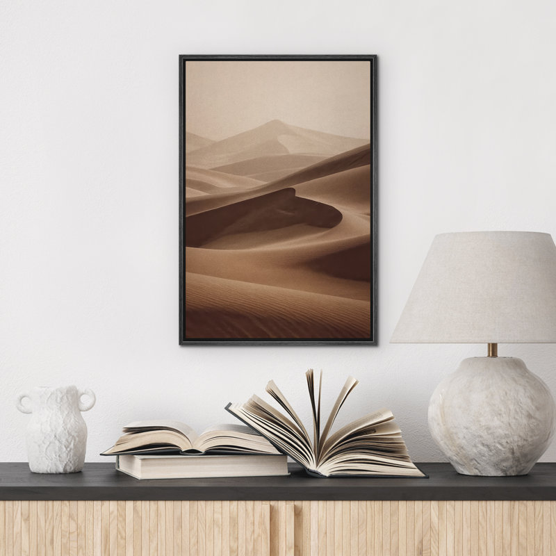 «Desert Nature Landscape», reproduction d'art sur toile encadrée, décoration murale pour chambre à coucher, Noir